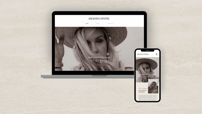 "Amanda Stone" - Webseiten Design
